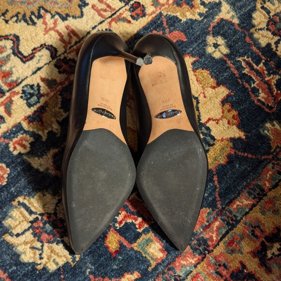 Sarah Flint Black Leather Perfect Pump 85, sz 39.5 EU / 8.5-9 US - Picture 6 of 8